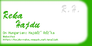reka hajdu business card