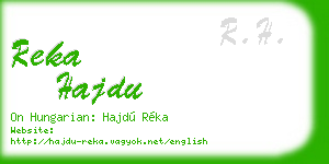 reka hajdu business card